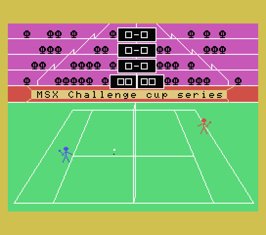 3D Tennis screenshot 2 for MSX